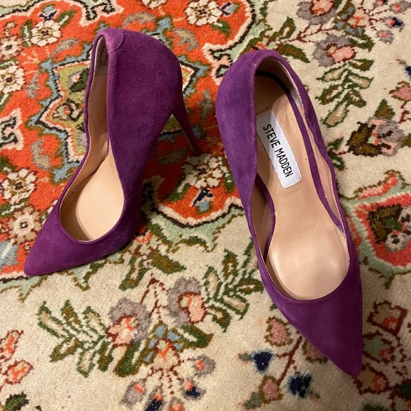 Steve Madden Purple Suede Pumps - Picture 8 of 10